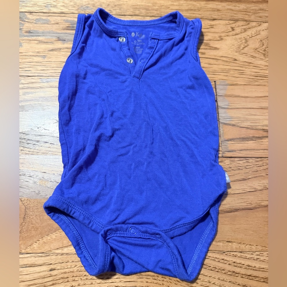 Kyte BABY Sleeveless Bodysuit In Indigo